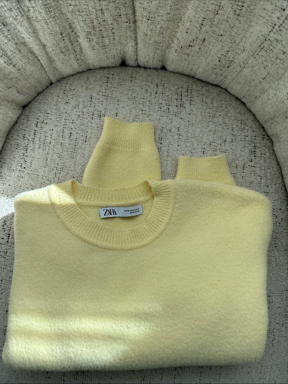 Zara Yellow Cropped Sweater